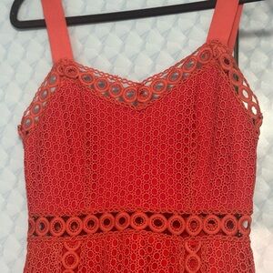 Maje Coral Lace Midi Dress